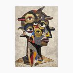 Tablou abstract Shattered Echoes ArtWall print modern