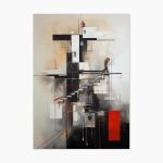 Tablou minimalist modern Linear Presence ArtWall print linii