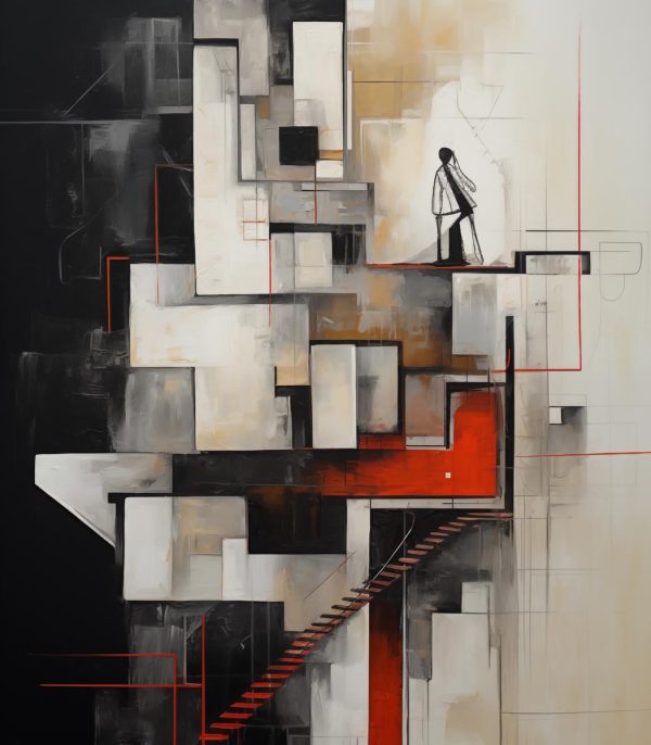 Tablou abstract modern Abstract Passage ArtWall print texturat