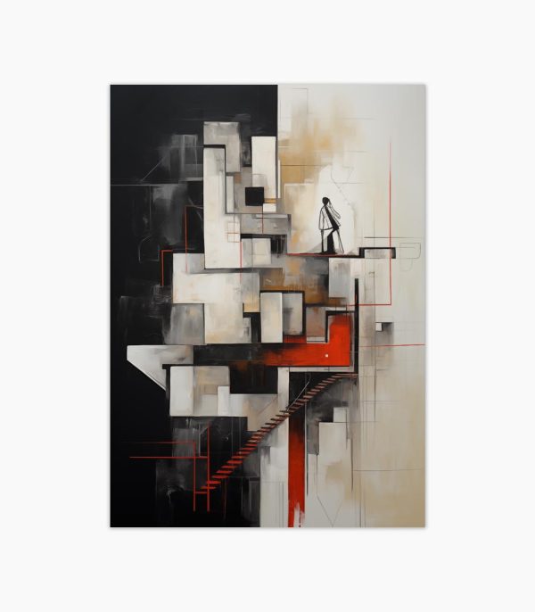 Tablou abstract modern Abstract Passage ArtWall print texturat