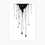 Tablou abstract Dark Matter ArtWall print texturat modern
