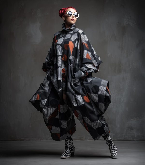 Detaliu print Vogue Geometry evidentiind claritatea texturii si calitatea hartiei premium mat