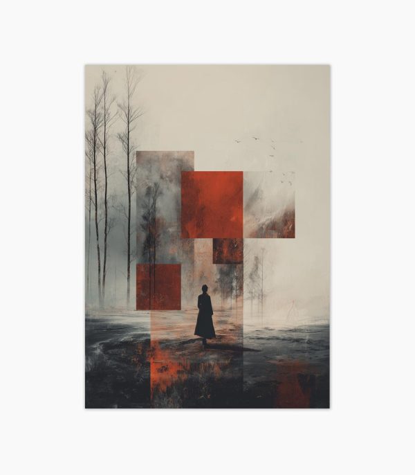 Tablou arhitectura abstracta The Red Passage ArtWall