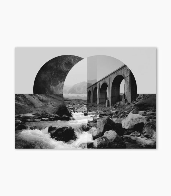 Tablou abstract modern Half Light River ArtWall print fluid