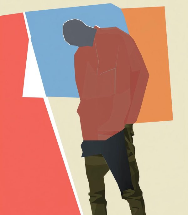 Tablou abstract figurativ Folding Man ArtWall print artistic