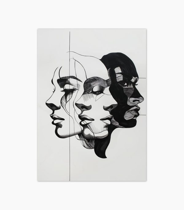 Tablou abstract modern Self Echoes ArtWall print artistic introspectiv
