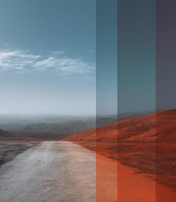 Tablou geometric abstract Color Divide ArtWall print modern